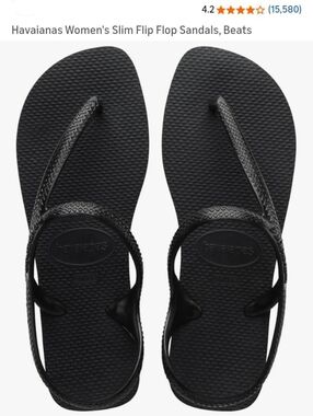 Havianas Brazilian Beats Black Sandal *Size 7.5- 8* (Label Different) Runs Small